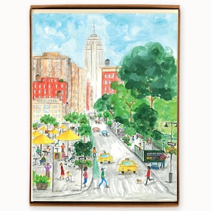 Jeu de 8 cartes New York City Madison Square Park Summer