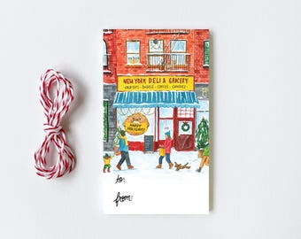 New York Deli - 10 Holiday Gift Tags