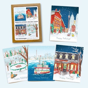 Ensemble de 8 cartes de voeux « Fêtes historiques sur le thème de Toronto »