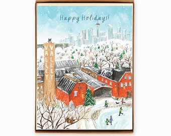Set of 8 Toronto Don Valley - Evergreen Brickworks Holiday Cards