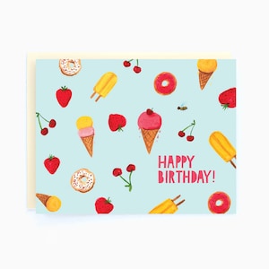 Happy Birthday! - Birthday Sweets - Cute Birthday Greeting Card
