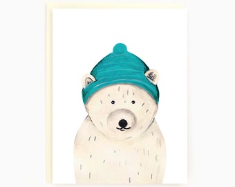 Paul Polar Bear - Funny/Cute Animal Greeting Card