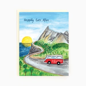 Happily Ever After... - Wedding Road trip - Wedding Greeting Card