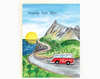 Happily Ever After... - Wedding Road trip - Wedding Greeting Card