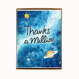 Lot de 8 cartes Merci un million d'univers