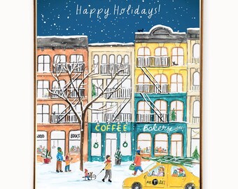 Set of 8 New York Cast Iron Buildings Holiday Cards
