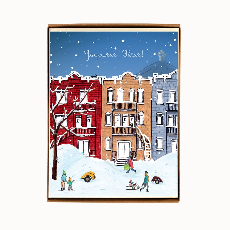 Set of 8 Montreal Holiday Cards image 1