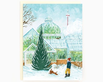 Toronto Allan Gardens Winter  - Toronto Themed Greeting Card