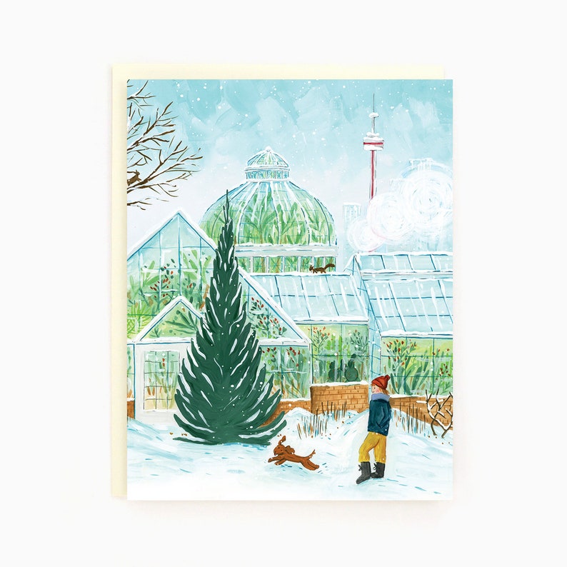 Toronto Allan Gardens Winter Toronto Themed Greeting Card image 1