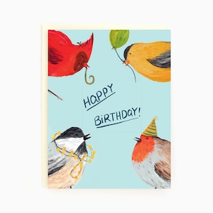 Joyeux anniversaire! - Oiseaux d'anniversaire - Carte d'anniversaire drôle
