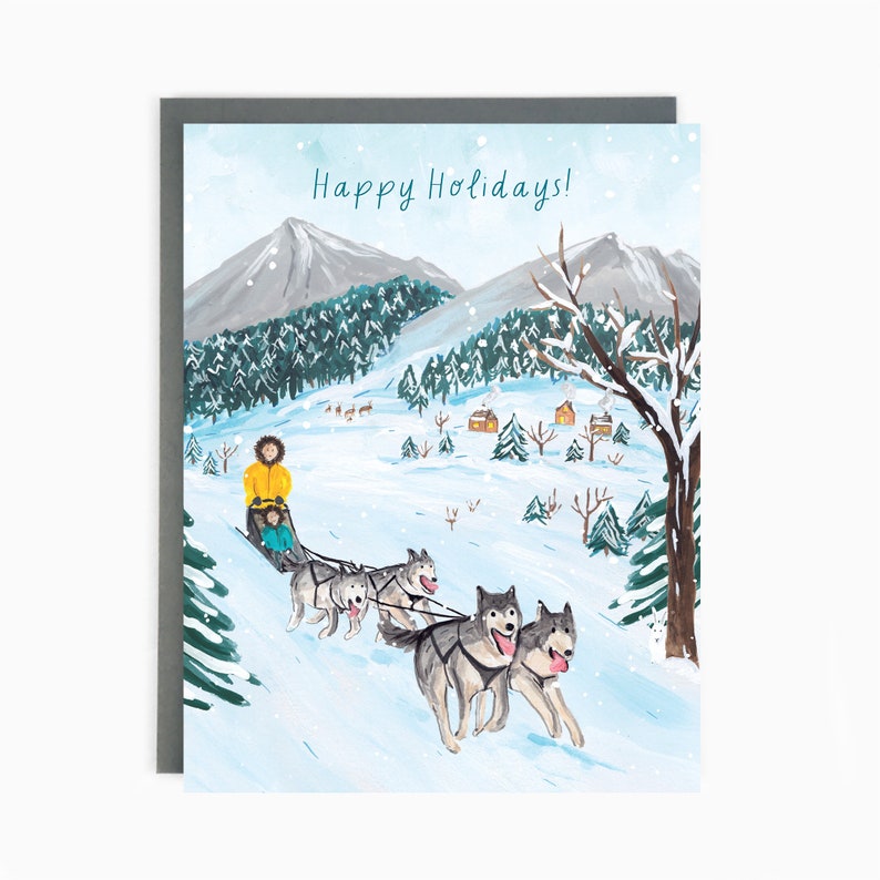 Assorted Set of 8 'Winter Nature' Holiday Greeting Cards image 3