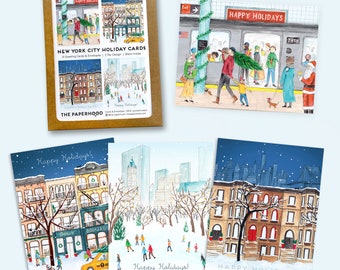 Assorted Set of 8 New York City Holiday Cards