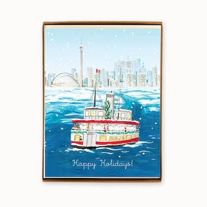 Set of 8 Toronto Island Ferry Holiday Cards