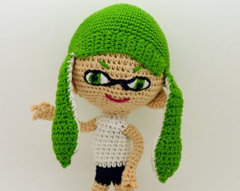 ARCHIVO DIGITAL, patrón PDF amigurumi Inkling Girl - Splatoon