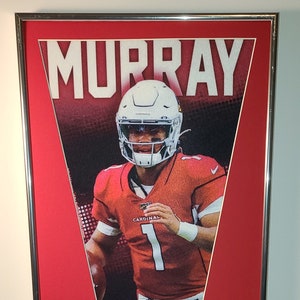 Arizona Cardinals Kyler Murray Pennant & Cards...Custom Framed!!!