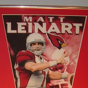 Arizona Cardinals Matt Leinart Pennant & Cards...Custom Framed!!!