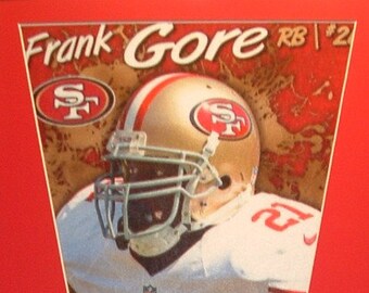 San Francisco 49ers Frank Gore Pennant & Cards...Custom Framed!!!!