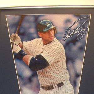 NY Yankees Alex Rodriguez  Pennant Framed..with cards...Custom Framed!!!
