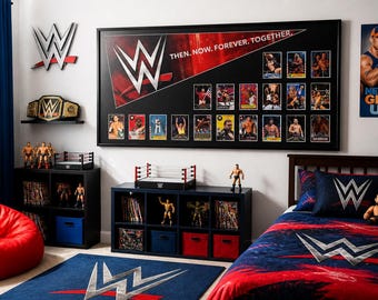 WWF Pennant & Card Collage...Custom Framed!!!!