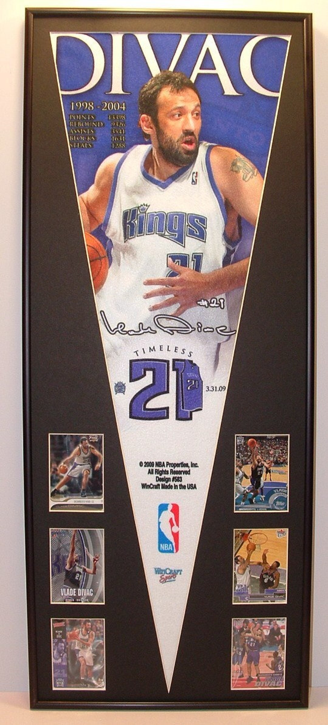 Buy NBA Sacramento Kings Vlade Divac Pennant