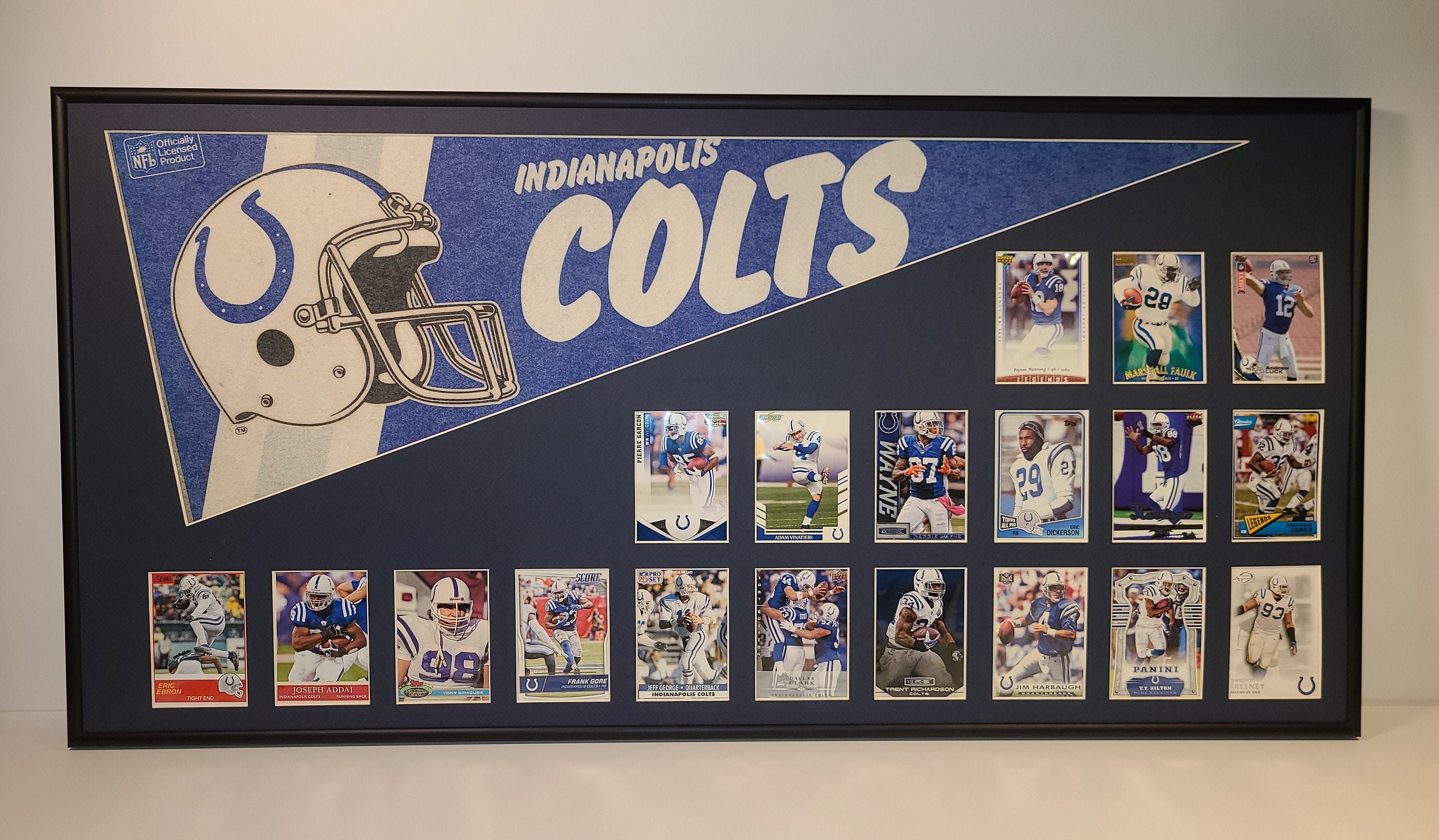 Indianapolis Colts Pennant and Football Cards Collage...custom Etsy UK