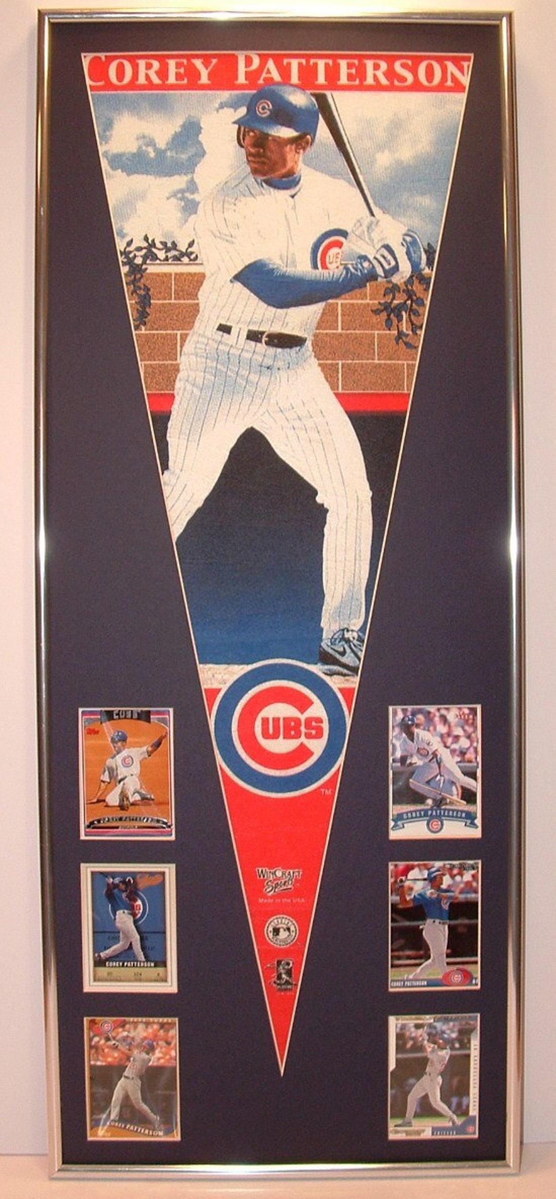 Chicago Cubs Corey Patterson Pennant Framed..with 