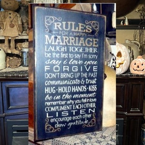 Marriage Rules Typography Summer Primitive Sign
