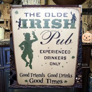 IRISH PUB primitive sign