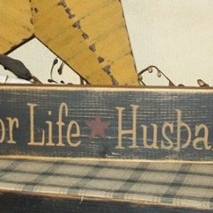 Best Friends For Life Husband and Wife Primitive Sign