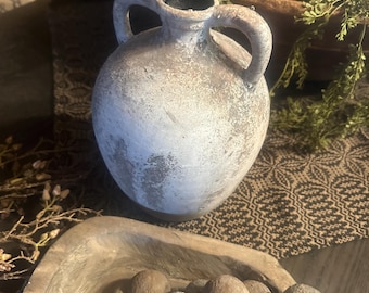 Primitive grungy jug vase