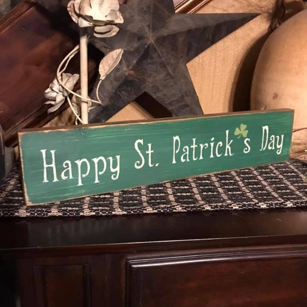 Happy St. Patrick's Day Irish primitive sign
