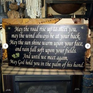 IRISH BLESSING primitive sign