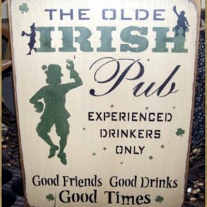 IRISH PUB primitive sign