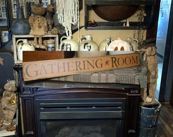 Gathering room stars Primitive Sign