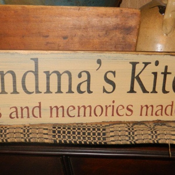 Grandma's Kitchen Primitive Sign