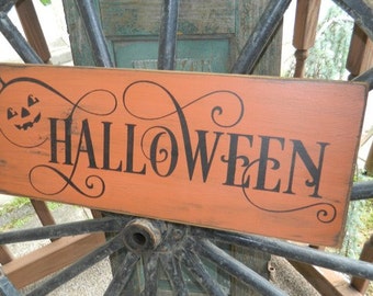 Halloween pumpkin Primitive Sign