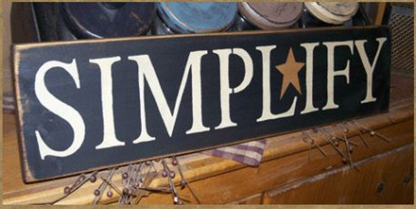 Simplifyng Signs SIMPLIFY STAR Primitive Sign - Etsy