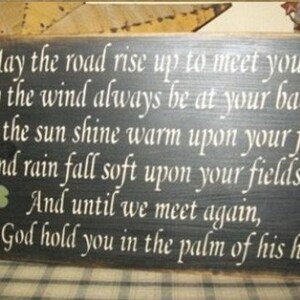 IRISH BLESSING primitive sign