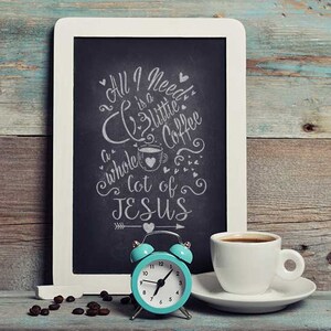 Coffee and Jesus Craft Stencil | DIY Home Decor