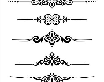 Furniture Details Stencil | Fabric Stencil | Furniture Stencil | Accent Stencil | Wall Stencil | Concrete Stencil | DIY | Designer Stencil |