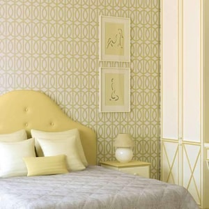 Trousdale Wall Stencil | Designer Stencils | DIY | Tile Stencil | Floor Stencil | Patio Stencil | Porch Stencil | Concrete Stencil |