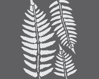 Vintage Ferns Craft Stencil | DIY Stencil | Fabric Stencil | Furniture Stencil | Accent Stencil | Wall Art Stencil | Concrete Stencil |