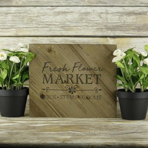 Flower Market Wall Stencil | DIY Stencil | Chalkboard Stencil | Wall Art Stencil | Planter Stencil | Concrete Stencil | Designer Stencils |