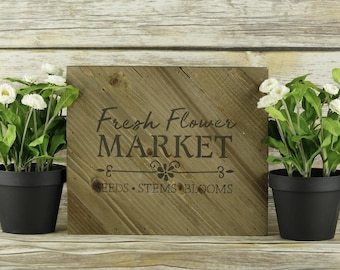 Flower Market Wall Stencil | DIY Stencil | Chalkboard Stencil | Wall Art Stencil | Planter Stencil | Concrete Stencil | Designer Stencils |