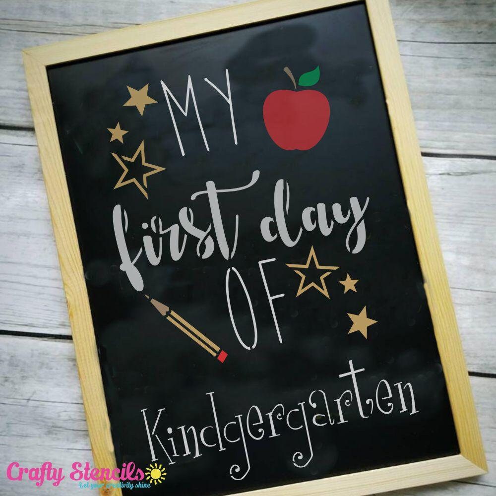 3 Piece Back to School Stencil Pack | Craft | Reusable | DIY | - Etsy