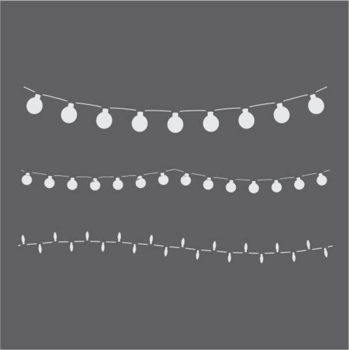 Holiday Lights Craft Stencil - Etsy