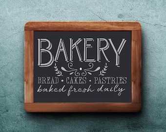 Bakery Sign Craft Stencil | Designer Stencils | DIY Stencil | Fabric Stencil | Chalkboard Stencil | Wall Art Stencil | Drawing Stencil |