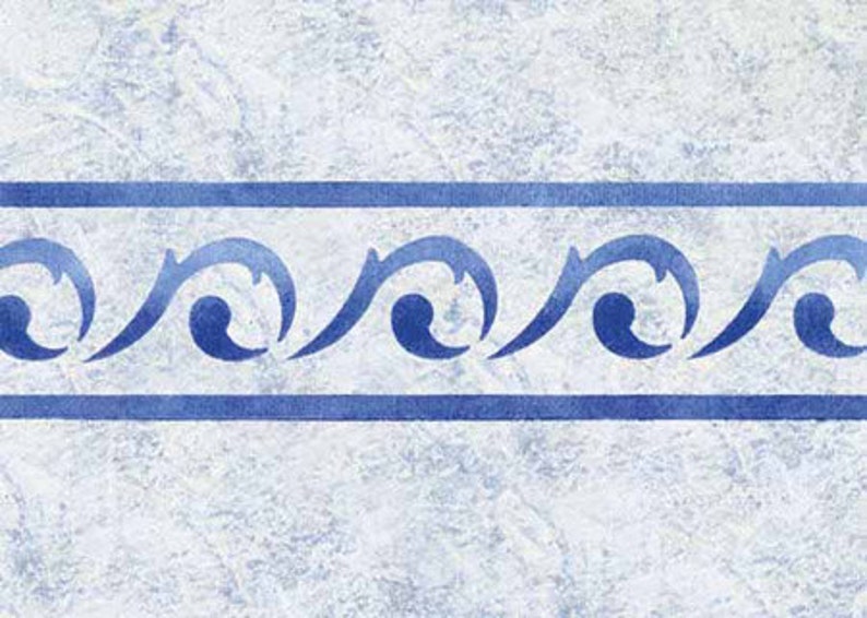 Scroll Border Stencil Etsy