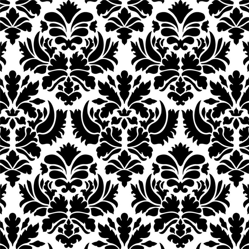 Damask Allover Pattern Stencil | Designer Stencils | Wall Stencil ...