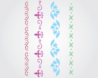 Artistic Borders Craft Stencil | DIY Home Decor